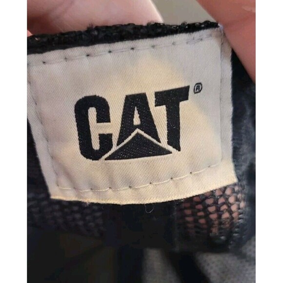 Caterpillar CAT Equipment Trucker Mesh Hat Cap Black Snapback - Picture 5 of 5